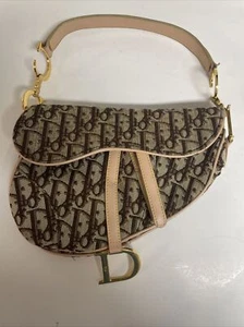 Vintage Christian Dior Saddle bag - Brown/Khaki - Picture 1 of 17