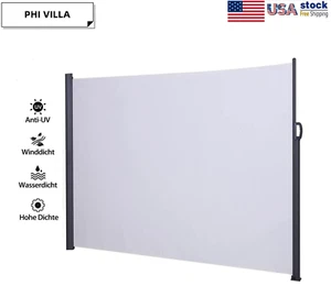 Side Awning Retractable Patio Screen Shade Privacy Screen Canopy Sunshade Garden - Picture 1 of 8