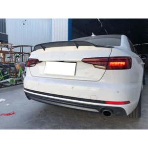 FOR 09-12 AUDI A4 B8 SEDAN HIGHKICK DUCKBILL RT STYLE CARBON FIBER TRUNK SPOILER - Picture 1 of 5