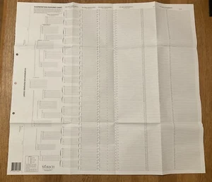 Leere Genealogie Form für Familiengeschichte TreeSeek® 15 Generation Stammbaum Tabelle - Bild 1 von 5