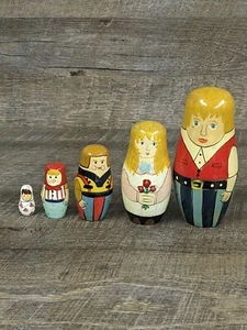 Vintage Danish DUTCH Family Nesting Dolls Matryoshka Dolls LILLIAN VERNON?? - Picture 1 of 9
