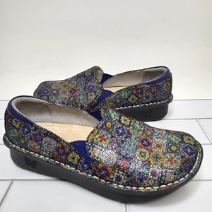 Alegria Deb 843 Azteken Kunst Leder Damen Clogs US Größe 9 EUR 39 - Bild 1 von 7