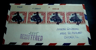 1928 REGISTERED COVER FROM PRESCOTT, ARIZ WITH RODEO FANCY CANCEL - Image 1 of 2