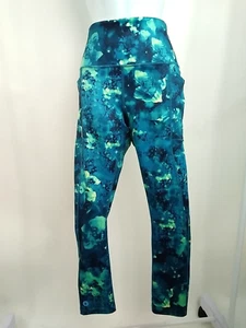 Smartwool Women Active Printed 7/8 Leggings Pool Blue Medium 17125-N44 - Picture 1 of 11