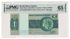 BRAZIL banknote 1 Cruzeiro 1980 PMG grade MS 65 EPQ Gem Uncirculated