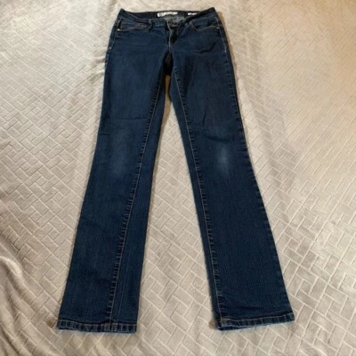 Anne Klein Womens 0 Denim Jeans Blue Straight Low Rise Dark Wash Stretch - Image 1 of 4
