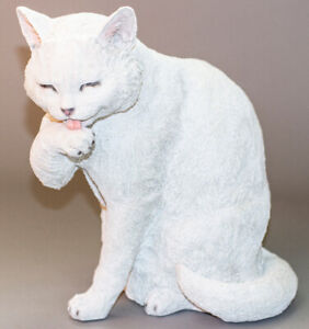 Figurine unique urne de chat blanc cendres pour animaux de compagnie mémorial tombe ornement souvenir cadeau