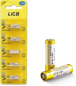 LICB A27/27A ALKALINE BATTERY SET OF 5 PCS, 12V - Picture 1 of 7