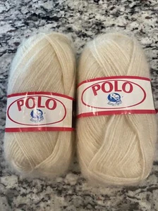 Vintage POLO Lana Moro Yarn White # 218 Lot of 2 Skeins NEW - Picture 1 of 2