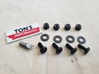 BLACK Anti Theft Security Stainless Motorcycle License Plate Frame Bolts Screws