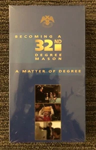 Becoming a 32nd Degree Mason: A Matter of Degree VHS Brand New Sealed (1998) - Picture 1 of 2