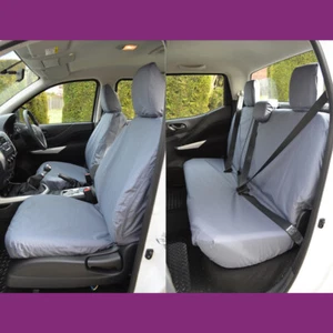 Fundas de asiento delanteras y traseras impermeables grises a medida Mercedes-Benz Clase X 2017+ - Imagen 1 de 4