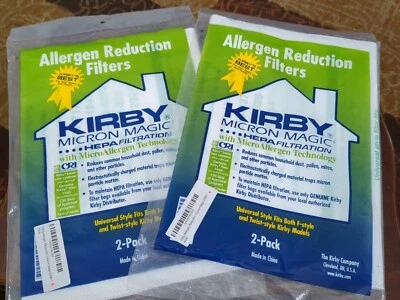 4 Genuine Kirby Micron Magic HEPA Filtration Vacuum Bags UNIVERSAL F & TWIST  - Image 1 of 4