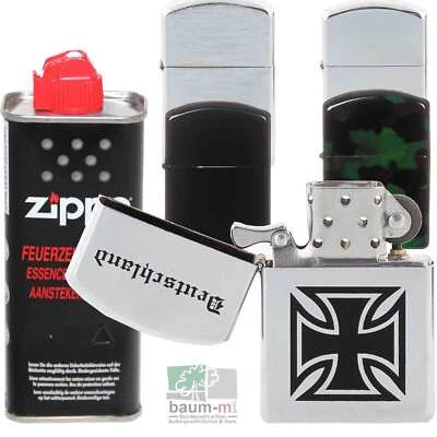 Sturm-Feuerzeug + ZIPPO-Feuerzeugbenzin 125 ml ✔ Geschenk-SET ✔ nachfüllbar - Bild 1 von 4