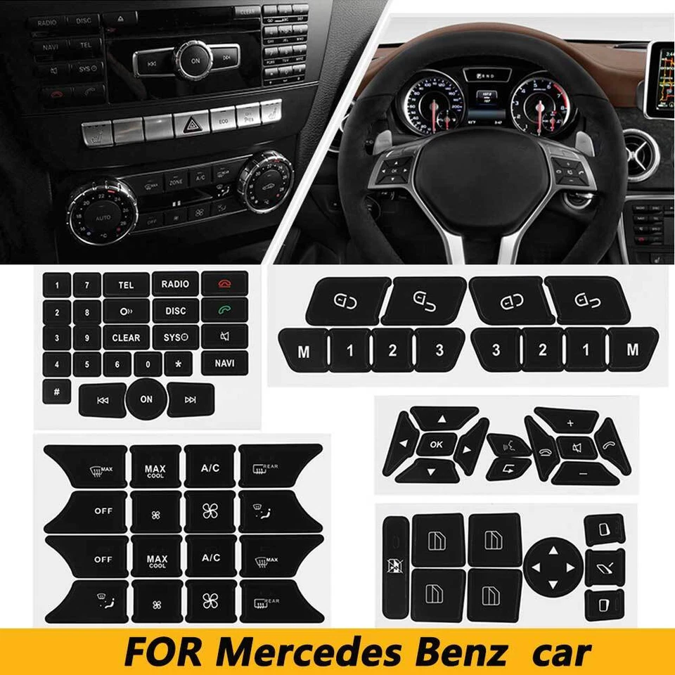 Button Repair Kit Window Switch Sticker For Mercedes Benz ML350 A B E350 2010-14 - Image 1 of 4