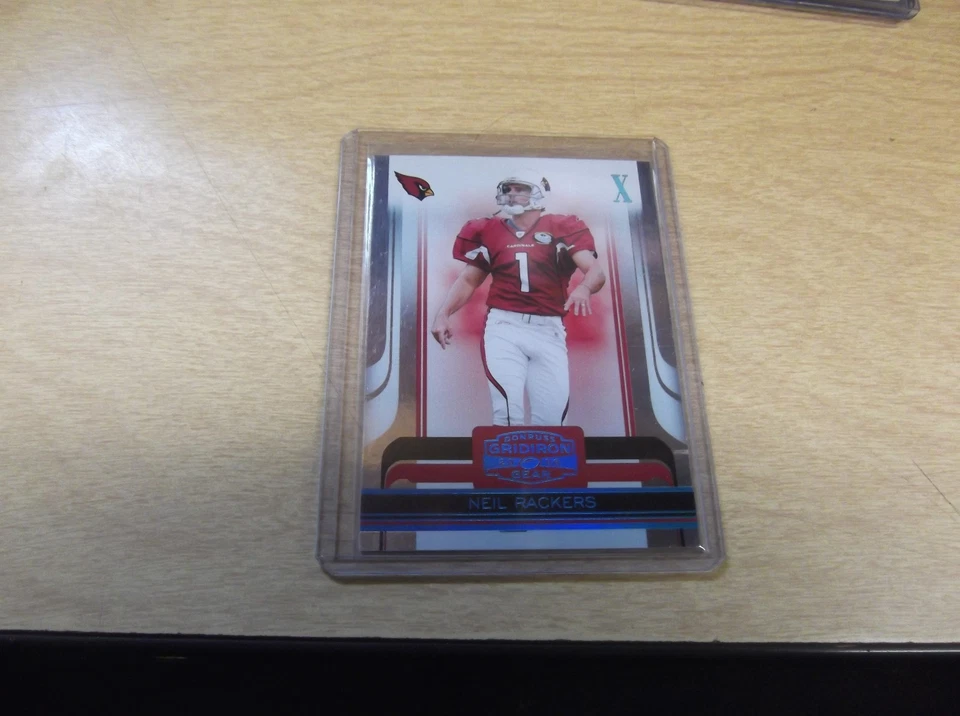 2006 DONRUSS GRIDIRON GEAR #9 NEIL RACKERS MACH #17/25 MADE X BLUE PARALLEL   - Image 1 of 1