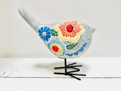 Colorido Pájaro Jardín Exterior Patio Planta Decoración Flores Arco Iris Piedra Decoración Foto 1 de 4