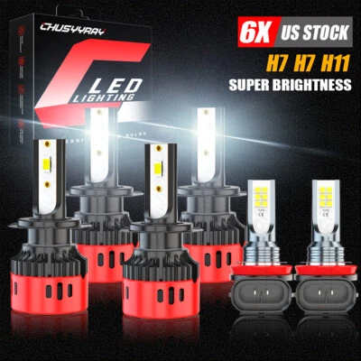 Faro LED haz alto/bajo para BMW 328xi 335xi 2007 2008 6000 k + bombillas antiniebla Foto 1 de 4