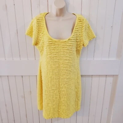 Vestido Vaina Max Edition Mujer Capa Amarillo Cuello Redondo Manga Corta Talla Mp Foto 1 de 4