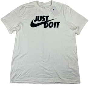 Nike Sportswear Men's Cotton T Shirt Just Do It JDI Short Sleeve Size M White - Picture 1 of 5