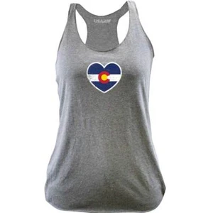 Original Ladies Colorado Heart State Flag Racerback Tank Top - Picture 1 of 6