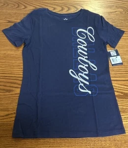 Camiseta para mujer Dallas Cowboys azul marino algodón talla mediana nueva con etiquetas - Imagen 1 de 4