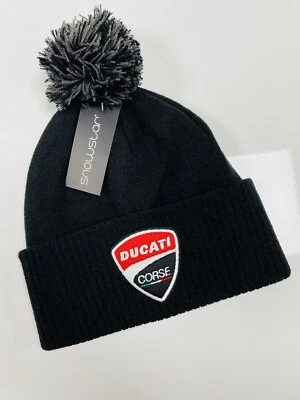 Ducati Corse Motorcycle Snowstar Bobble Hat Black