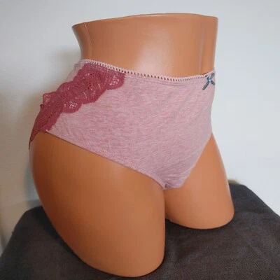 Lane Bryant Cacique Cotton Hipster Panty Panties 18/20 Pink Lace  - Image 1 of 4