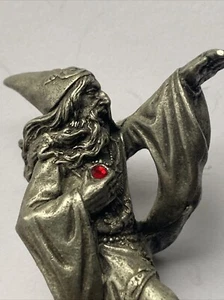 Vintage 80’s Ral Partha Wizard Casting Spell Pewter D&d - Picture 1 of 5