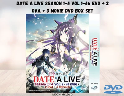 Date A Live Season 1-4 Vol 1-46 End + 2 OVA + 3 Movie DVD Box Set - Image 1 of 4