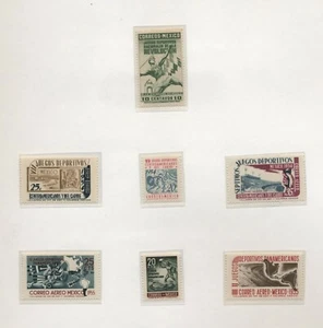 Mexique 1941/55 Pièces Sport 3 Série CPL Integre / Cotisations MNH/MH T1474 - Picture 1 of 1