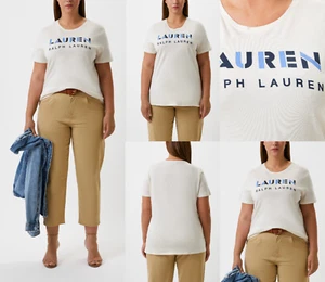 Lauren Ralph Lauren Plus Size Curve T-Shirt Top Blouse Shirt Comfort Retro XL - Picture 1 of 17