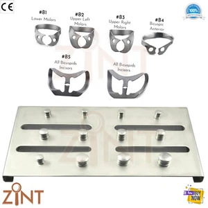 Zahngummi Damm Kit Brinker Klemmen Gewebe Retraktoren Haltetablett St.Stahl X7 - Bild 1 von 3