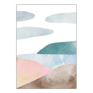 Canvas Canvas Canvas Frame Poster - Abstract Landscape Watercolor Painted A0014-D003 - Picture 1 of 19