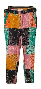 Sun + Stone Cotton Blend Patchwork Boho Womens Pants Sz 29. T8 - Picture 1 of 4