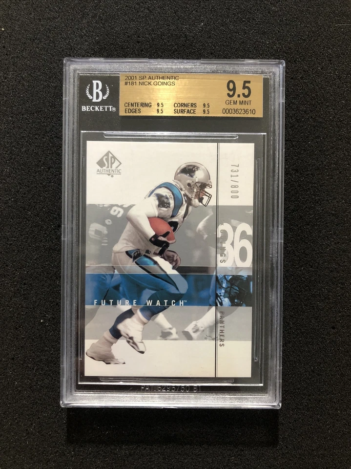 2001 Upper Deck SP Authentic NICK GOINGS #181 BGS 9.5 💎 GEM MINT RC 💎 731/800 - Image 1 of 2