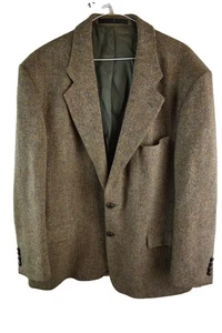 Marks & Spencer Harris Tweed Mens Sports Coat Blazer Jacket Size 44S Wool - Picture 1 of 9