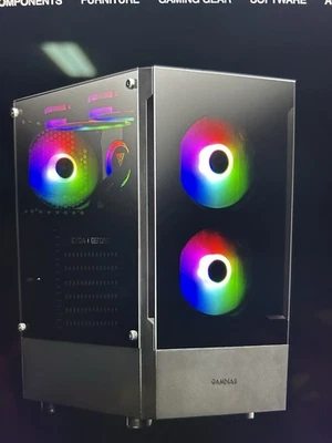 GAMDIAS TALOS E3 Mesh ATX Gaming Case w/ 3 ARGB Fans & Glass Panel – Black - Image 1 of 4