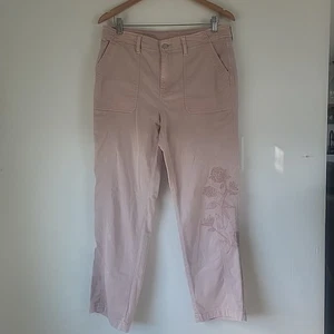 Chicos rosa Cargohose Damen 14T bestickt Blumen kurz Reise Küsten Strand  - Bild 1 von 15