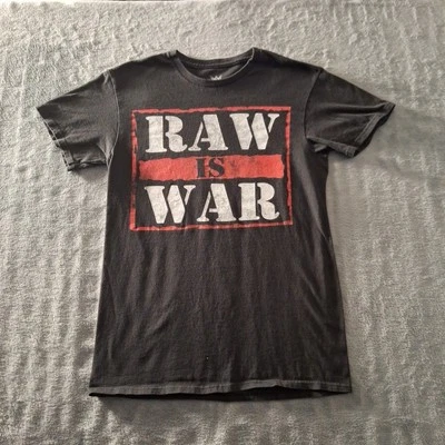 Raw is War Pro Wrestling Attitude Era 25 Years Match T-Shirt Small Black Cotton  - Image 1 of 4
