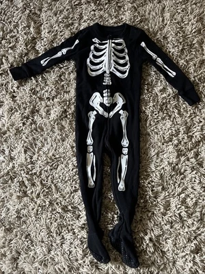 Antiguo Traje Azul Marino 2 Vías Cremallera Esqueleto Dormir y Jugar Pies 18-24M Foto 1 de 4