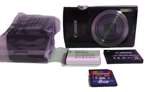 Canon PowerShot IXUS 160 8X zoom 20.0MP Digital Camera 2 Batt., Chg., 8GB card - Picture 1 of 13