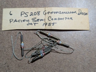 Pacific Semiconductor PS208 Germanium Diode 1955 Early Silicon Valley -1pc - Image 1 of 4