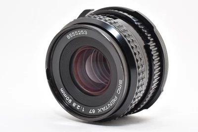 晚期型号 [完好带盖] 宾得 SMC 67 90 毫米 f2.8 MF 镜头适用于 6x7 II 日本制造 — 第 1/4 张图片