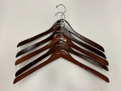 Polo Ralph Lauren Wooden Wood Lacquered Curved 18 inch Hangers - (Lot of 5) - - Image 1 of 4