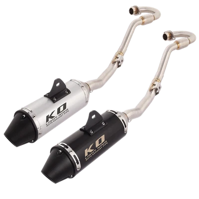 Puntas de silenciador de tubo de cabezal de sistema de escape completo para Honda CRF150F CRF230F 2003-2019 Foto 1 de 4