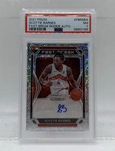 2021-22 Scottie Barnes Prizm Fast Break Rookie RC Auto PSA 7 Raptors - Picture 1 of 2