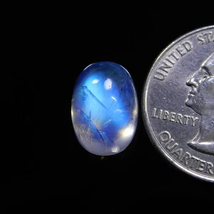 13.2x9.5x7.6mm Oval Shape AAA Quality Rainbow Moonstone Cabochon 7.75Cts - Picture 1 of 3