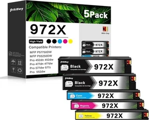 972X Cartucce di Inchiostro Confezione Combo ad Alta Rendimento (Confezione da 5, 2Nero/1Ciano/1Magenta/1Giallo - Foto 1 di 7