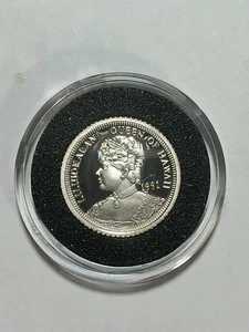 1991 Lilioukulani Queen Of Hawaii .999 Silber 1/10 oz R.H.M.  - Bild 1 von 2